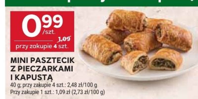 Mini pasztecik z pieczarkami i kapustą promocja w Stokrotka