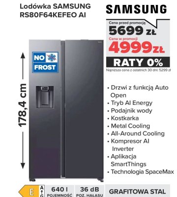 Lodówka RS80F64KEFEO AI promocja w NEONET