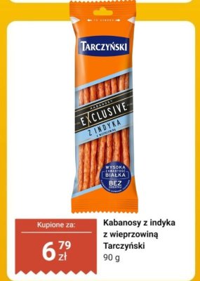 Kabanosy z indyka z wieprzowiną Exclusive promocja w Biedronka