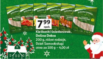 Kiełbaski śniadaniowe Dolina Dobra 200 g (różne rodzaje) promocja w Auchan