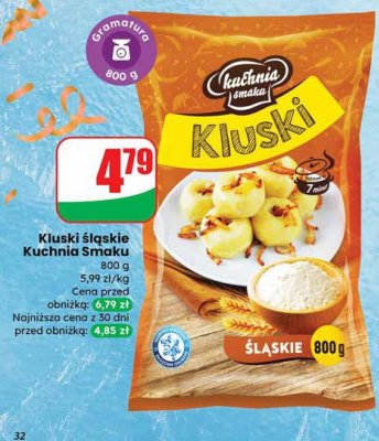 Kluski śląskie Kuchnia Smaku promocja w Dino