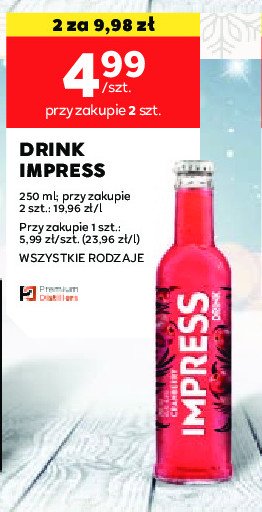 Drink cranberry Sobieski impress promocja w Stokrotka