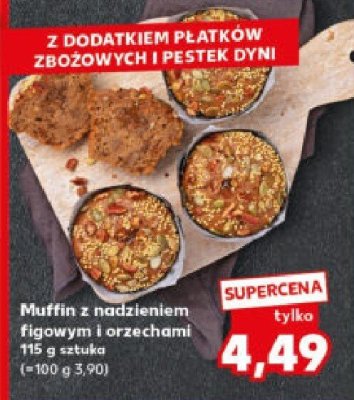Muffin z nadzieniem figowym i orzechami 115g  promocja w Kaufland