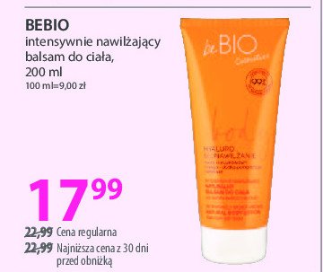 Balsam do ciała intensywnie nawilżający Be bio promocja