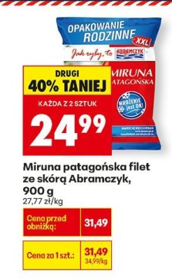 Miruna patagońska filet ze skórą Abramczyk, 200 g promocja w Biedronka