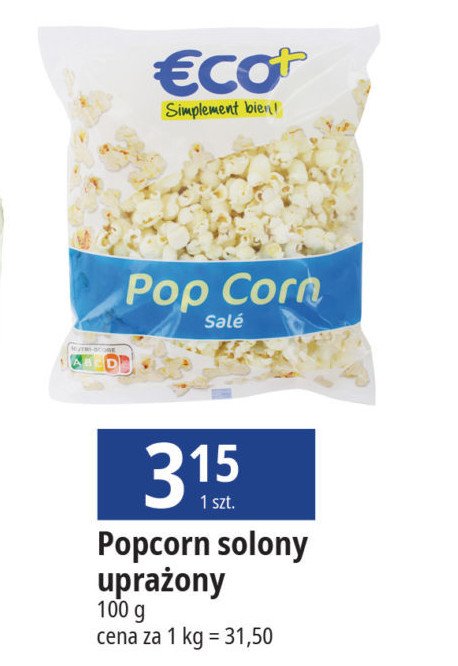 Popcorn solony uprażony Eco+ promocja