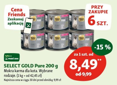 Karma SELECT GOLD Pure 200 g promocja w MAXI ZOO
