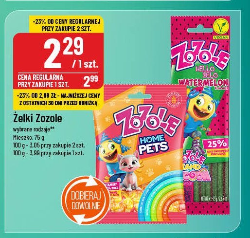 Żelki home pets Mieszko zozole promocja