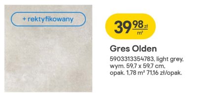 Gres Olden light grey promocja w Castorama