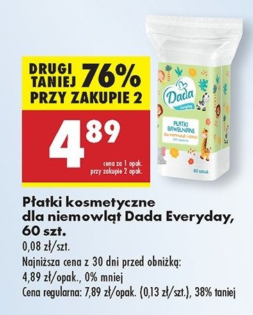 Płatki kosmetyczne Dada everyday promocja w Biedronka