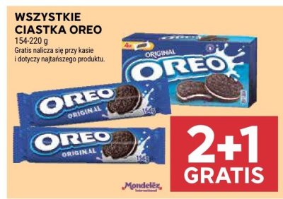 Ciastka Oreo r贸偶ne rodzaje 2+1 promocja w Stokrotka
