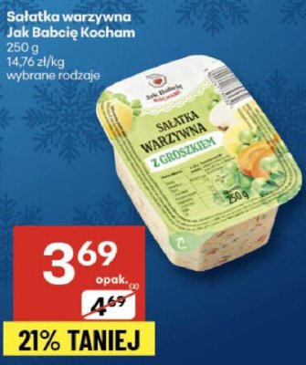 Sałatka warzywna Jak Babcia Kocham wybrane rodzaje promocja w Delikatesy Centrum
