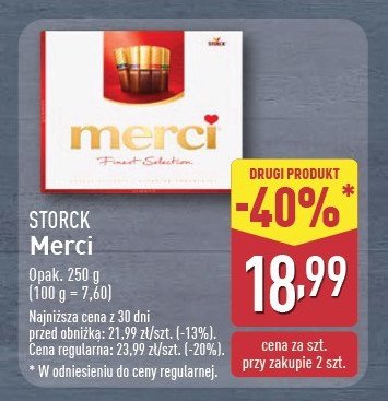 Bombonierka Merci czerwona promocja w Żabka