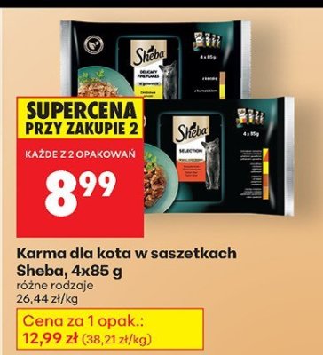 Karma dla kota w saszetkach Sheba, 4x85 g promocja w Biedronka