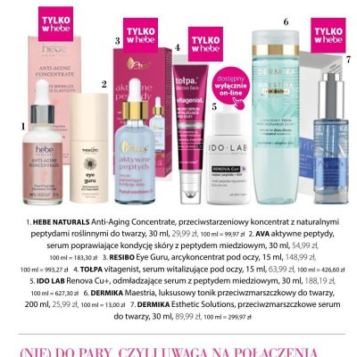 Serum HEBE NATURALS Anti-Aging Concentrate przeciwstarzeniowy koncentrat z naturalnymi peptydami roślinnymi do twarzy 30ml promocja w Hebe