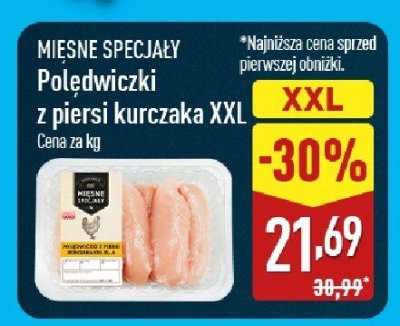 Polędwiczki z piersi kurczaka XXL promocja w Aldi