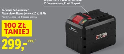 Akumulator litowo-jonowy 20 V, 12 Ah promocja w Lidl