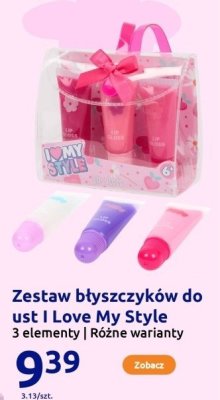 Zestaw błyszczyków do ust I Love My Style, 3 elementy, Różne warianty promocja w Action