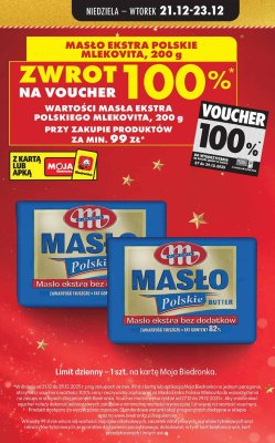 Masło Ekstra Polskie Mlekovita promocja w Biedronka