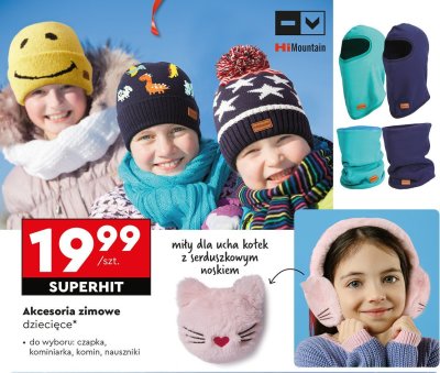 Akcesoria zimowe dziecięce - nauszniki promocja w Biedronka