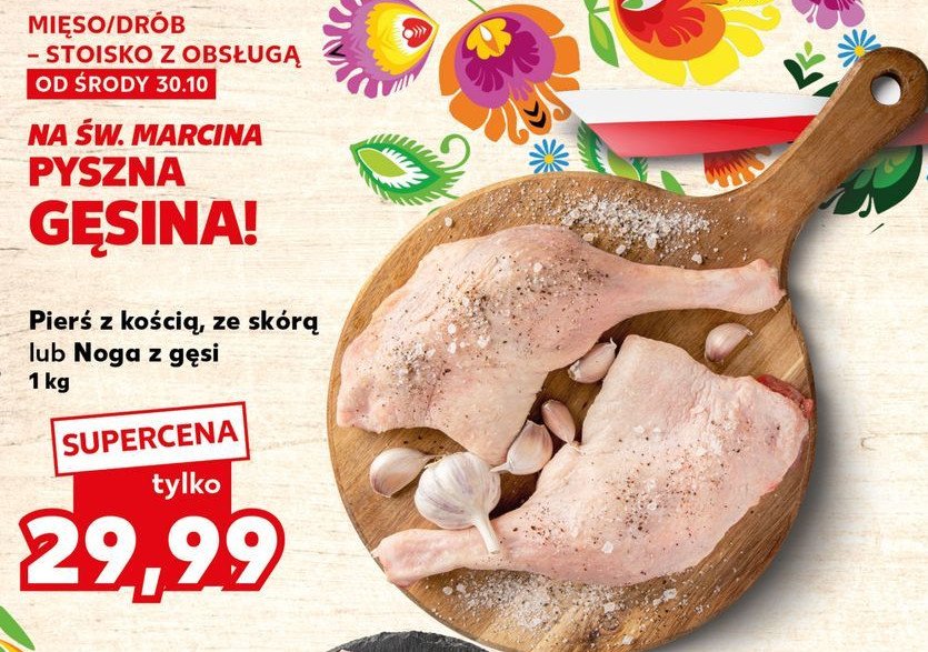 Pierś z gęsi z kością ze skórą promocja w Kaufland