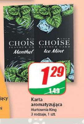 Karta aromatyzuj膮ca menthol promocja