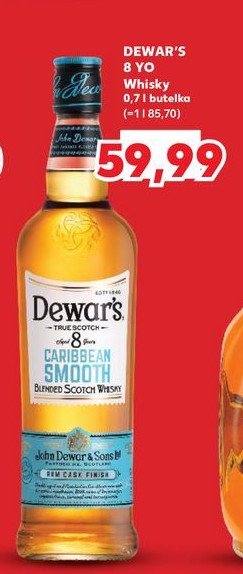 Whisky Dewar's 8 caribbean smooth promocja w Kaufland