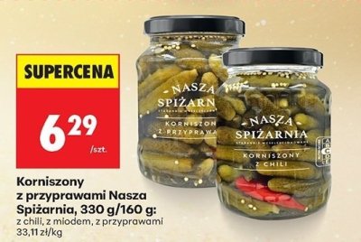 Korniszony z miodem promocja w Biedronka