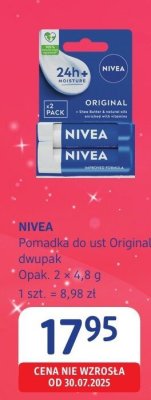Pomadka do ust NIVEA Original, dwupak promocja w Drogerie DM