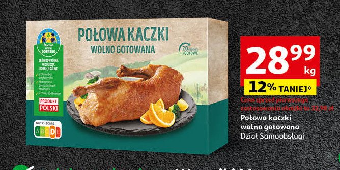 Połowa kaczki wolno gotowana Auchan pewni dobrego promocja w Auchan