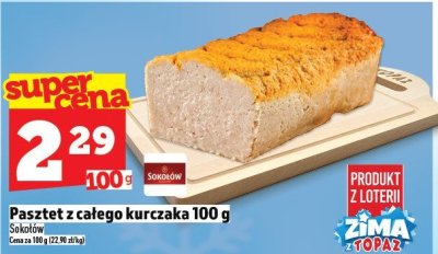 Pasztet z całego kurczaka 100 g promocja w TOPAZ