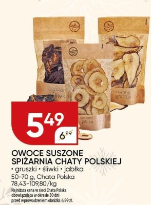 Owoce suszone spiżarnia Chaty Polskiej promocja w Chata Polska
