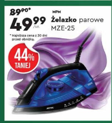 Żelazko parowe MPM MZE-25 promocja w Biedronka
