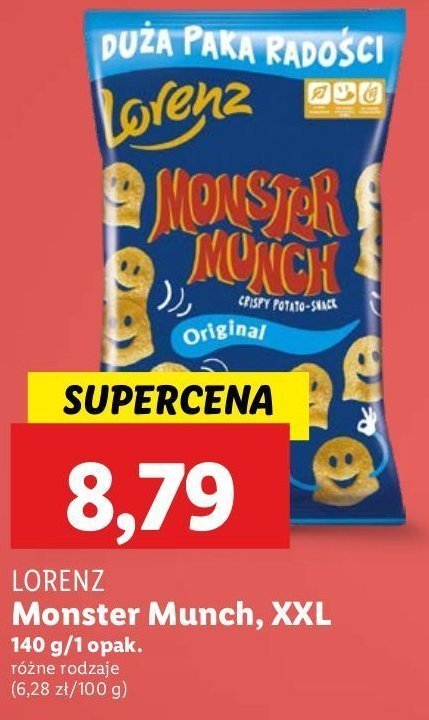 Chrupki Lorenz monster munch promocja w Lidl