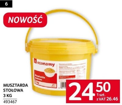 Musztarda stołowa 3 KG economy promocja w Selgros