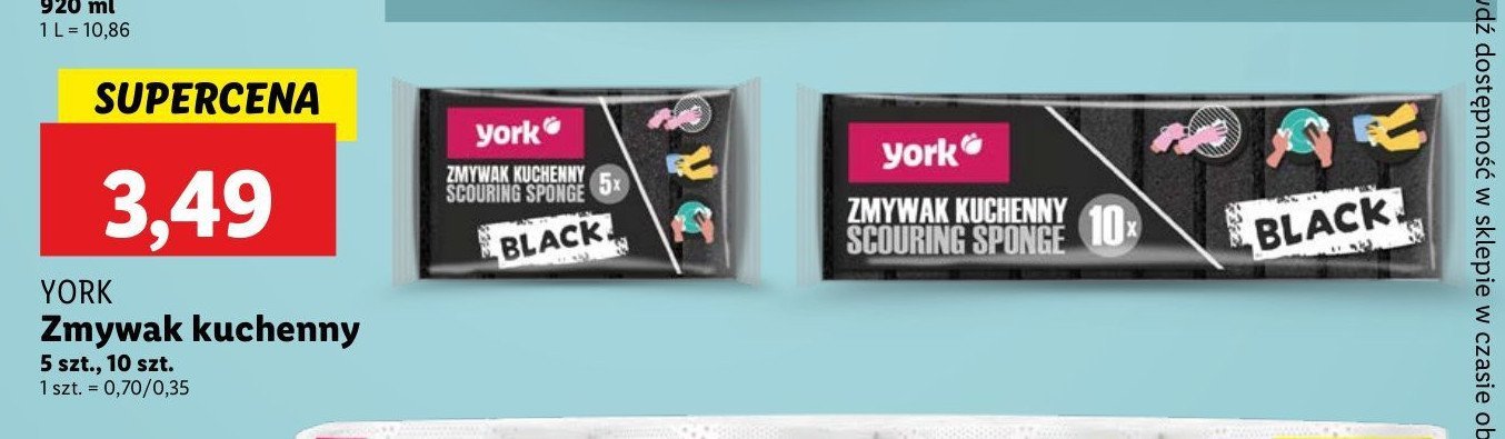 Zmywaki kuchenne black York promocja