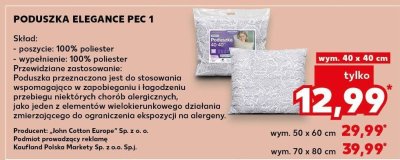 Poduszka 70 x 80 cm promocja w Kaufland