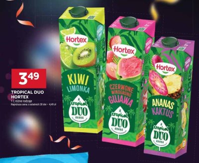 Sok Tropical Duo Hortex Czerwone Multiwitamina Gujawa promocja w Stokrotka