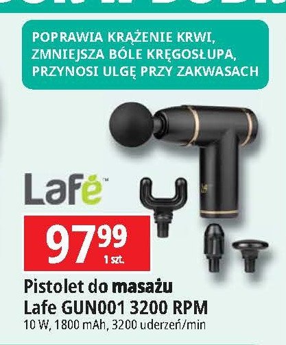 Pistolet do masażu gun001 320 Lafe promocja