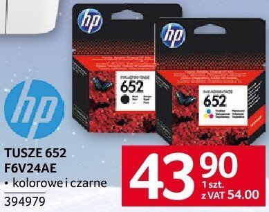 Tusze HP 652 kolorowe i czarne promocja w Selgros