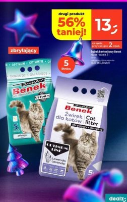 Żwirek bentonitowy Benek dla kotów 5l promocja w Dealz