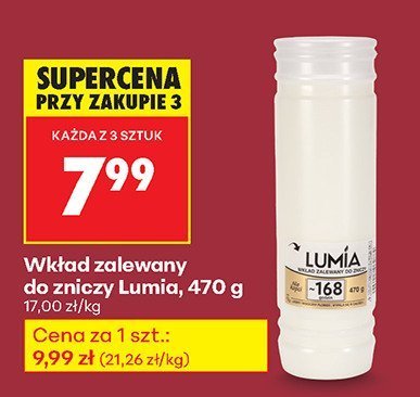 Wkład zalewany do zniczy  promocja w Biedronka