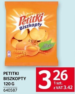 Biszkopty Petitki 120 g promocja w Selgros