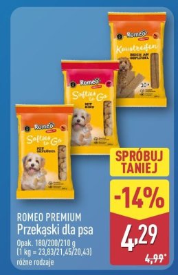 Przekąski dla psa różne rodzaje promocja w Aldi