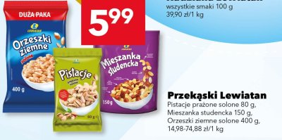 Przekąski Lewiatan Orzeszki ziemne solone promocja w LEWIATAN