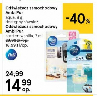 Urządzenie + wkład wanilia Ambi pur car promocja