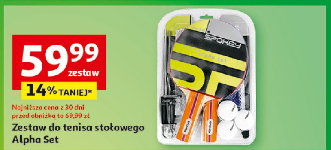 Zestaw do tenisa stołowego Spokey promocja w Auchan