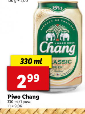 Piwo Chang promocja