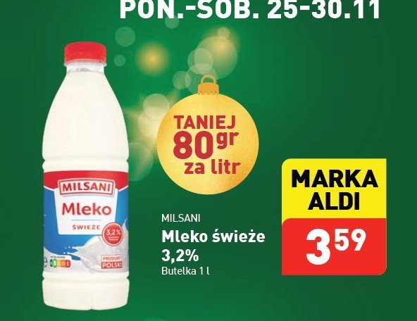 Mleko 3.2% Milsani promocja