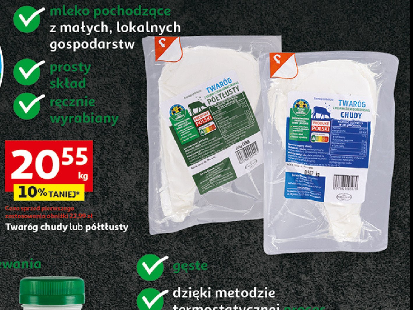 Twaróg tłusty Auchan pewni dobrego promocja w Auchan